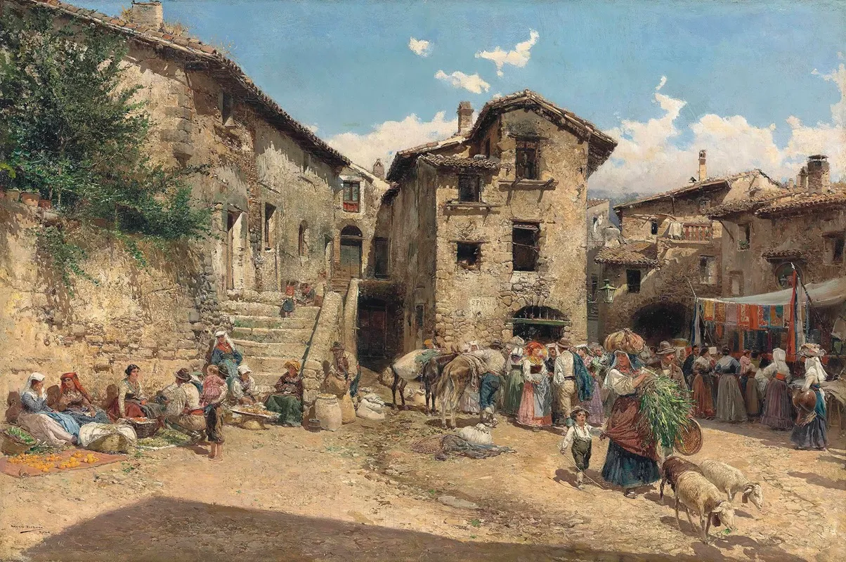 Market Day 4 by Mariano Barbasán - Canvas Print