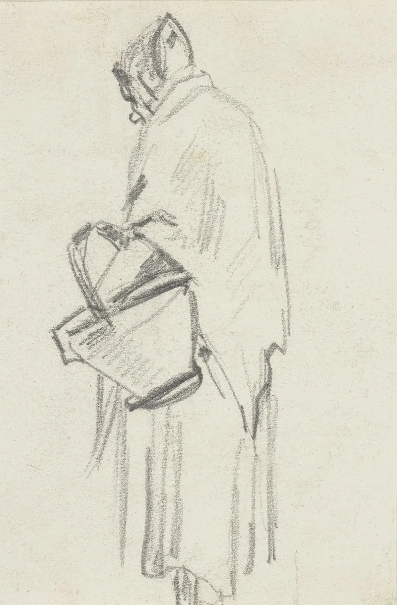 Market Woman With Basket On Her Arm