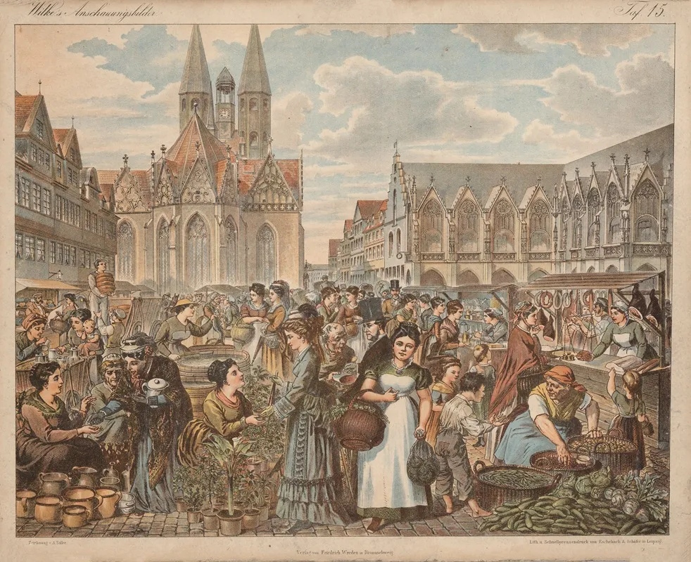 Marketplace 4 by A. Toller - Canvas Print