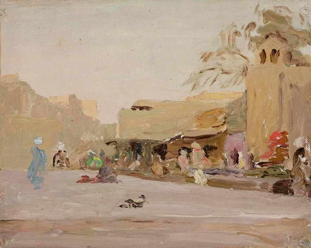 Marketplace In Bukhara From The Journey To Turkestan