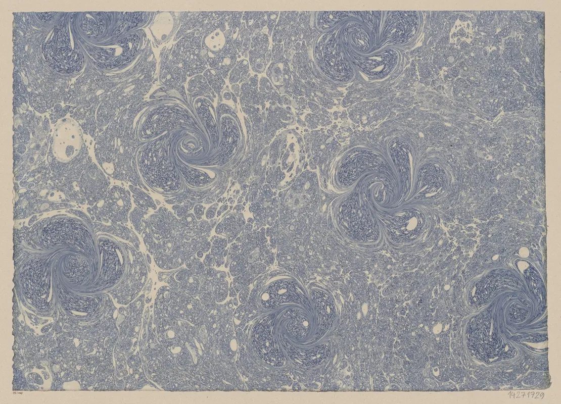 Marmorpapier 13 by Anker Kyster - Canvas Print