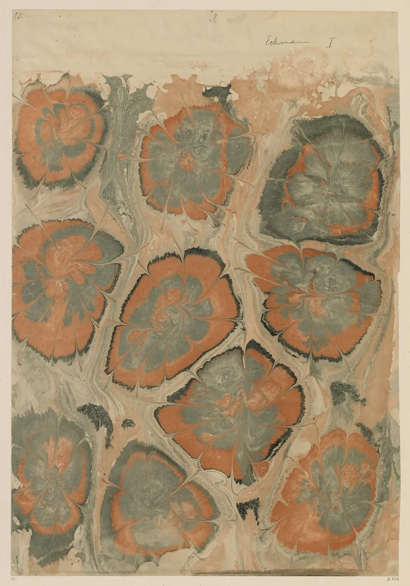 Marmorpapier 67 by Otto Eckmann - Canvas Print