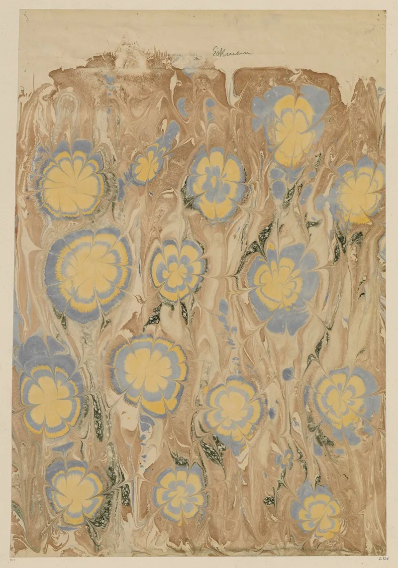 Marmorpapier 75 by Otto Eckmann - Canvas Print