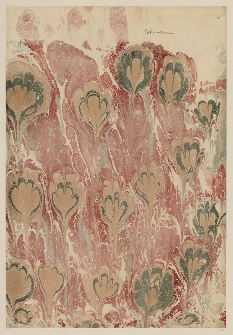 Marmorpapier 77 by Otto Eckmann - Canvas Print