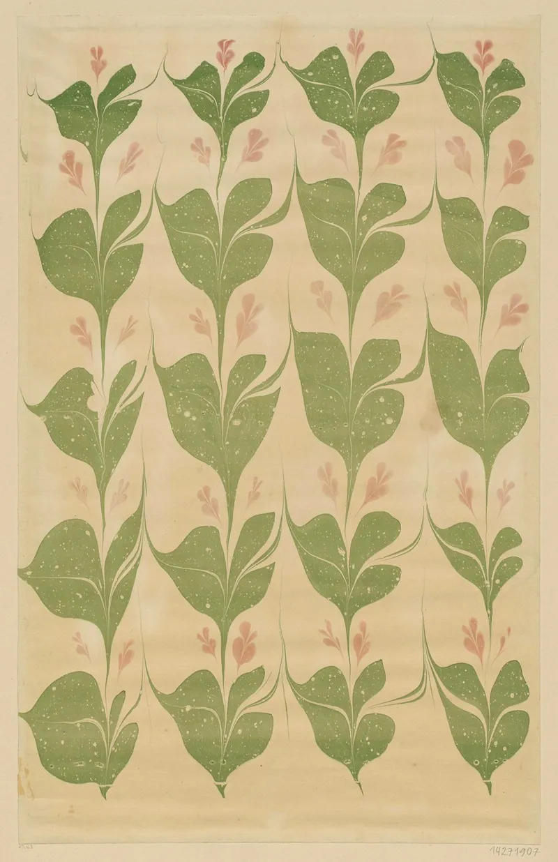 Marmorpapier Florales Motiv