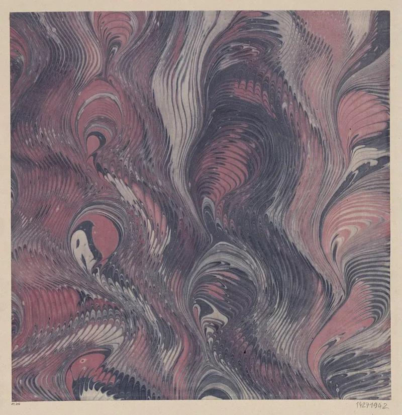 Marmorpapier Gekammt