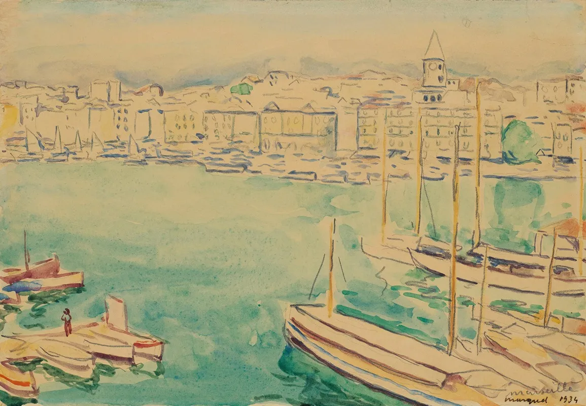 Marseille 2 by Albert Marquet - Canvas Print