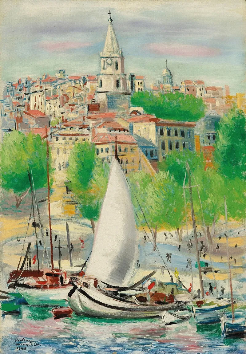 Marseille 3 by Moïse Kisling - Canvas Print