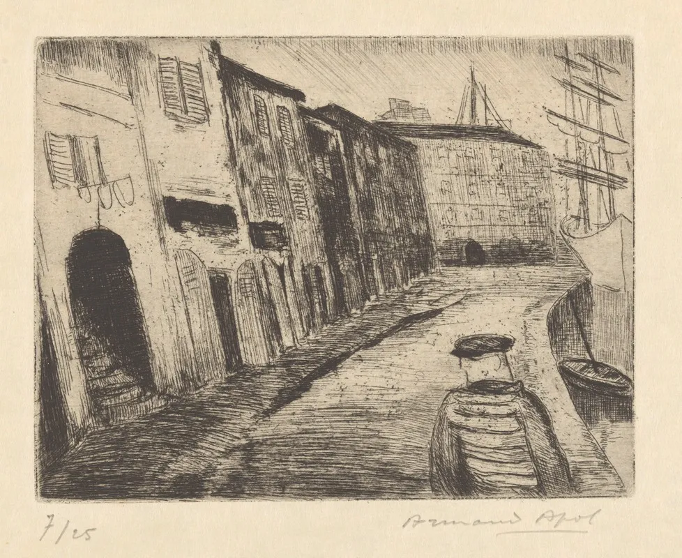 Marseille Quai by Armand Apol - Canvas Print