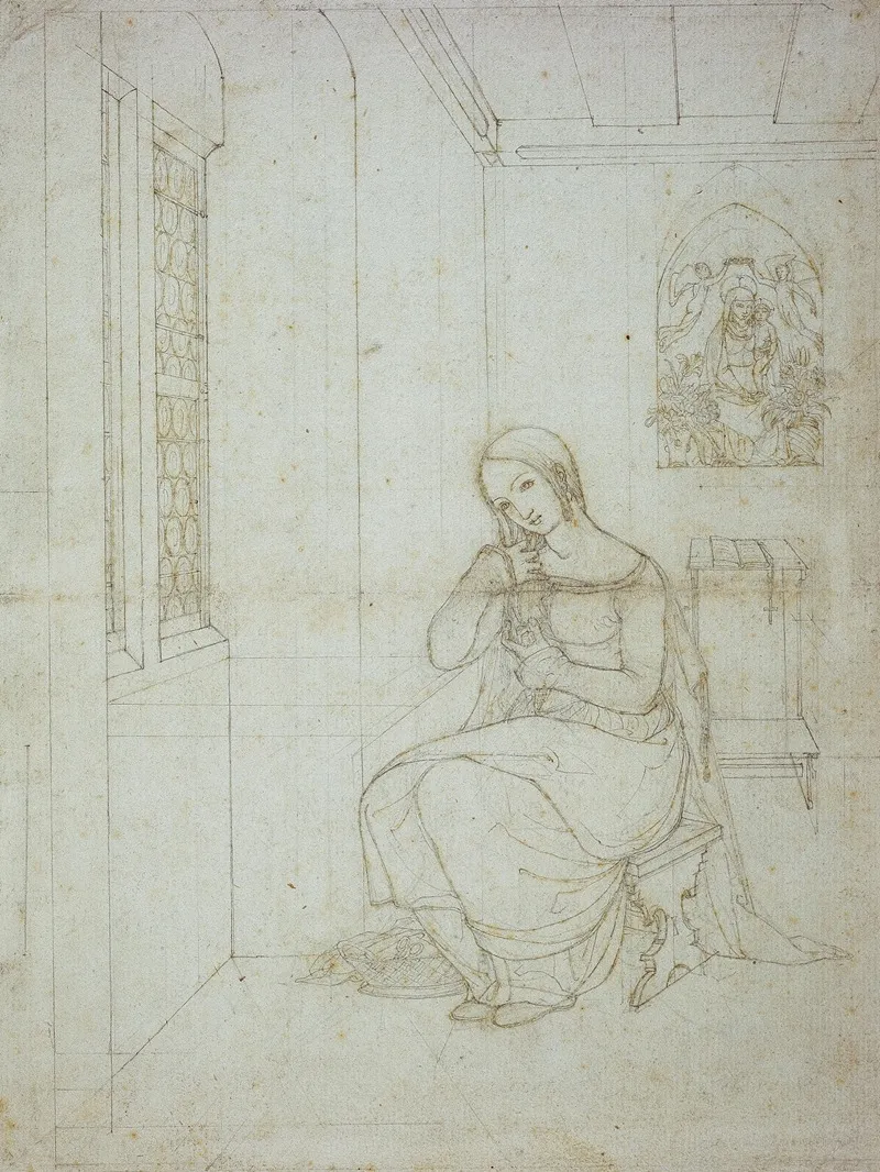 Mary In The Chamber Ii by Franz Pforr - Canvas Print