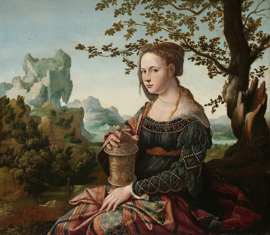 Mary Magdalene 23 by Jan van Scorel - Canvas Print