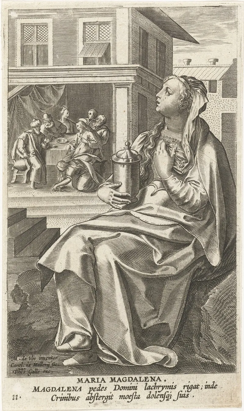 Mary Magdalene 33 by Jan Collaert II - Canvas Print