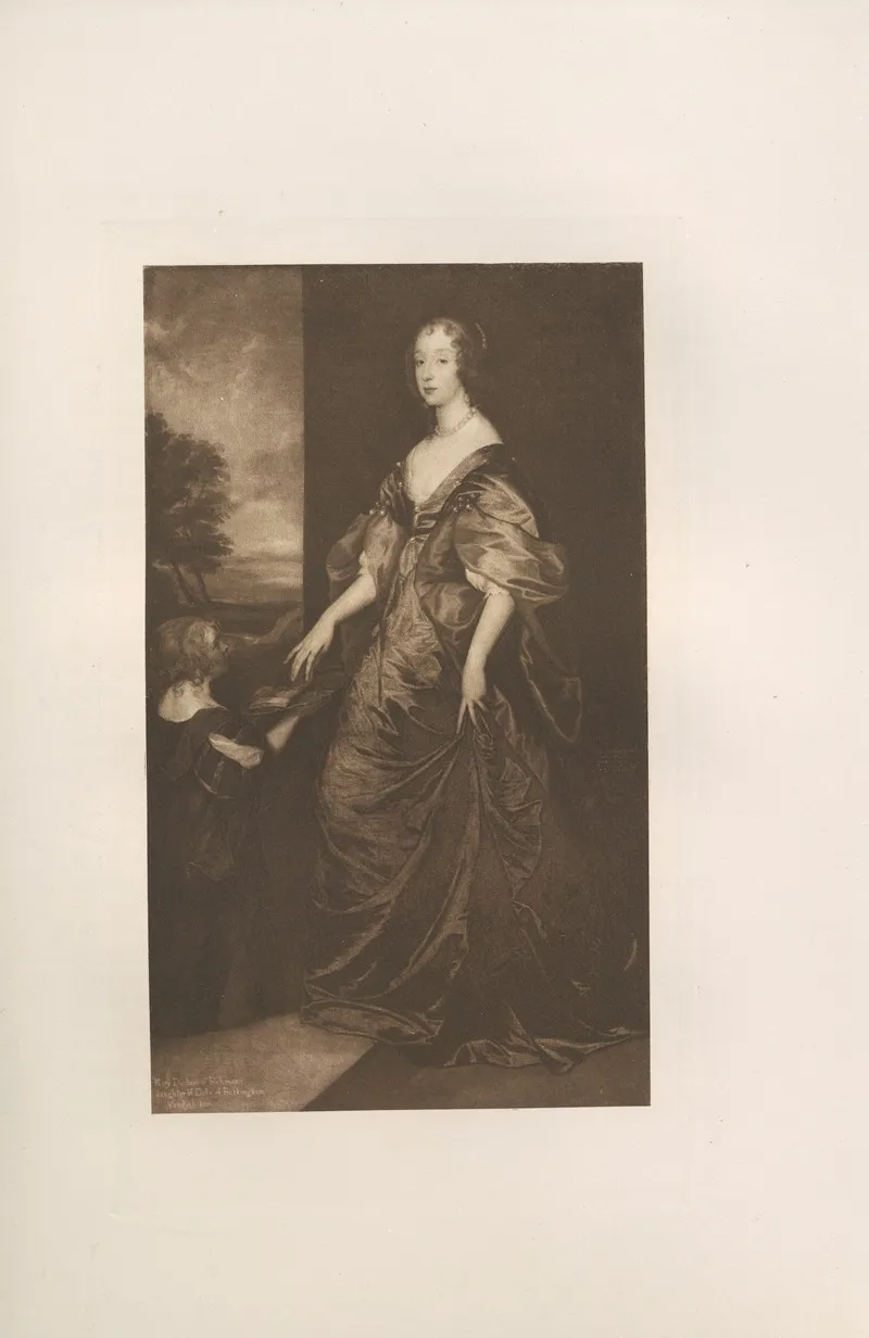 Mary Villiers Duchess Of Richmond With Mrs Gibson The Dwarf by Lionel Cust - Canvas Print