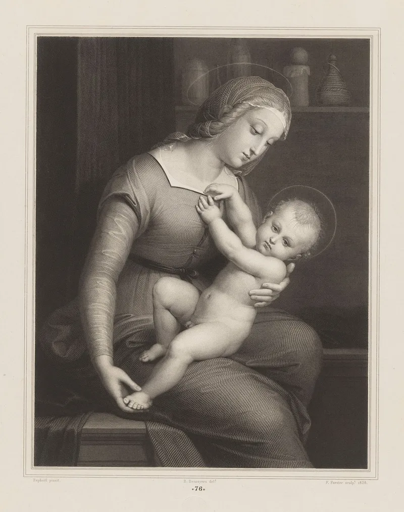 Mary With Child 2 by Francois Forster - Canvas Print