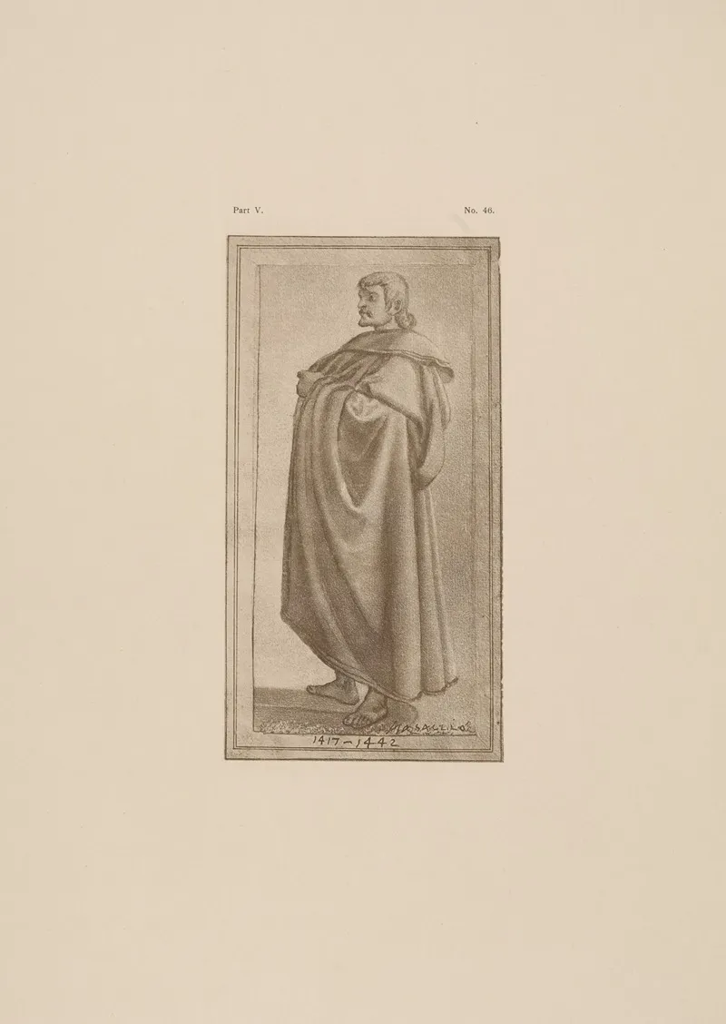 Masaccio Man In Long Cloak by P. &amp; D. Colnaghi - Canvas Print