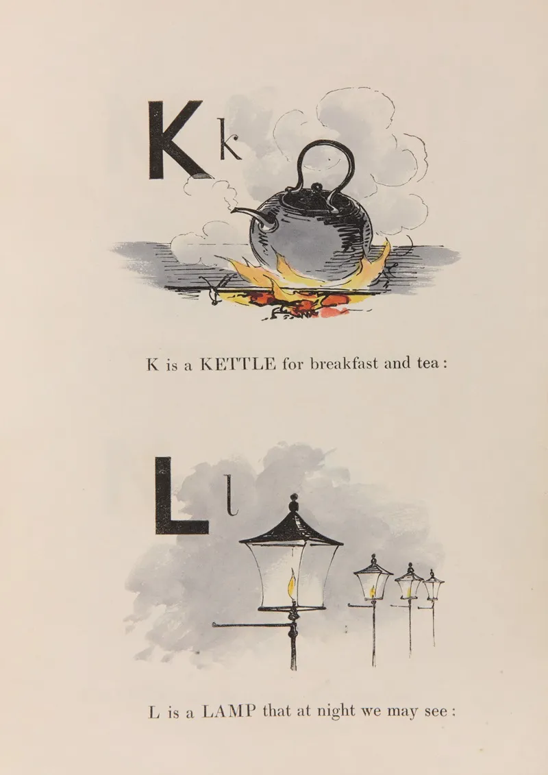 Master Woodbines Alphabet For All Good Children Pl 07 by William James Linton - Canvas Print