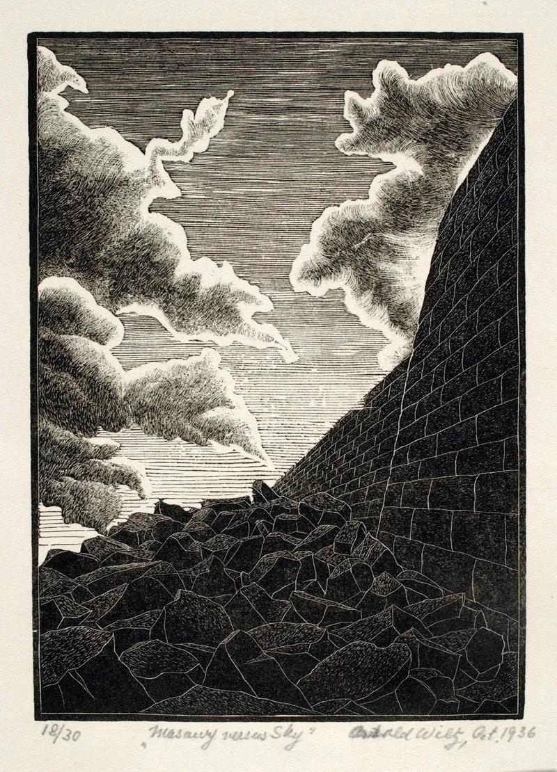Masury Versus Sky by Arnold Wiltz - Canvas Print