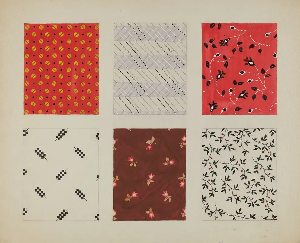 Materials From Quilt 6 by Dorothy Posten - Canvas Print