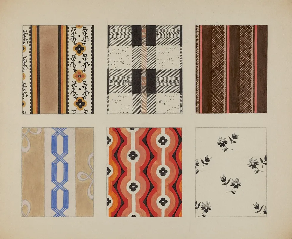 Materials From Quilt 7 by Dorothy Posten - Canvas Print