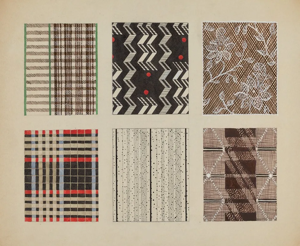 Materials From Quilt 9 by Dorothy Posten - Canvas Print