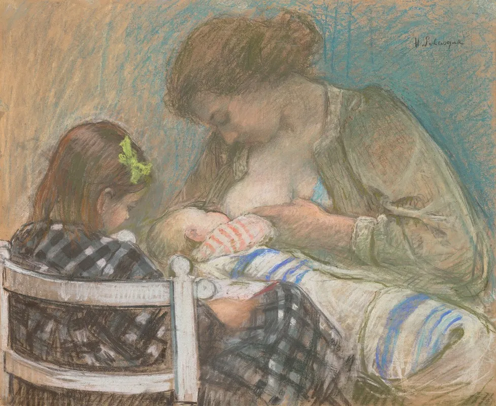 Maternite 7 by Henri Lebasque - Canvas Print