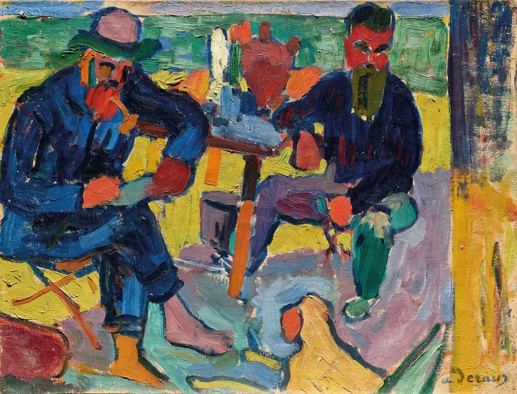Matisse Et Terrus by André Derain - Canvas Print