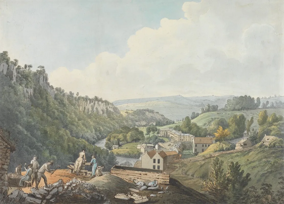Matlock Baths Derbyshire by William Day - Canvas Print