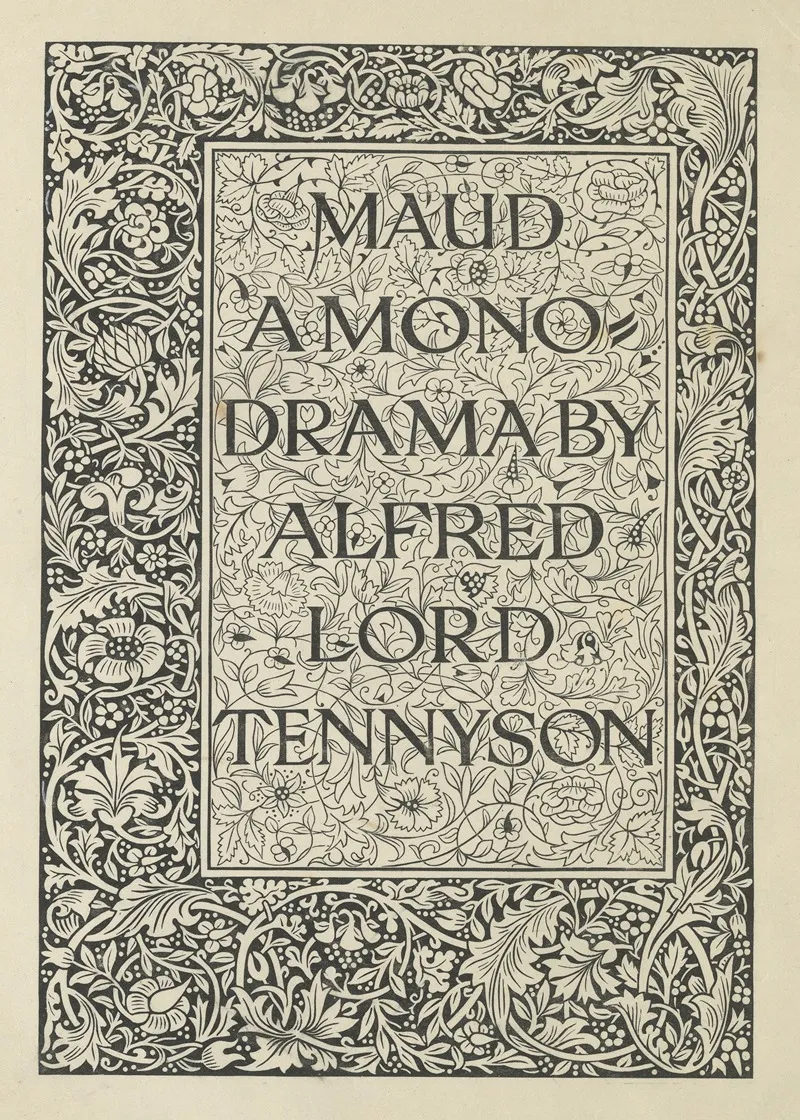 Maud Amono Drama By Alfred Lord Tennyson Titlepage