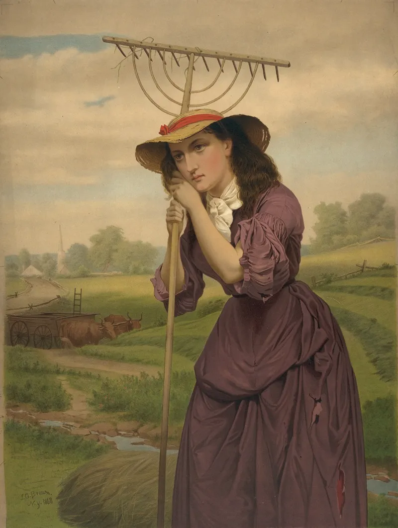 Maud Muller 2 by John George Brown - Canvas Print