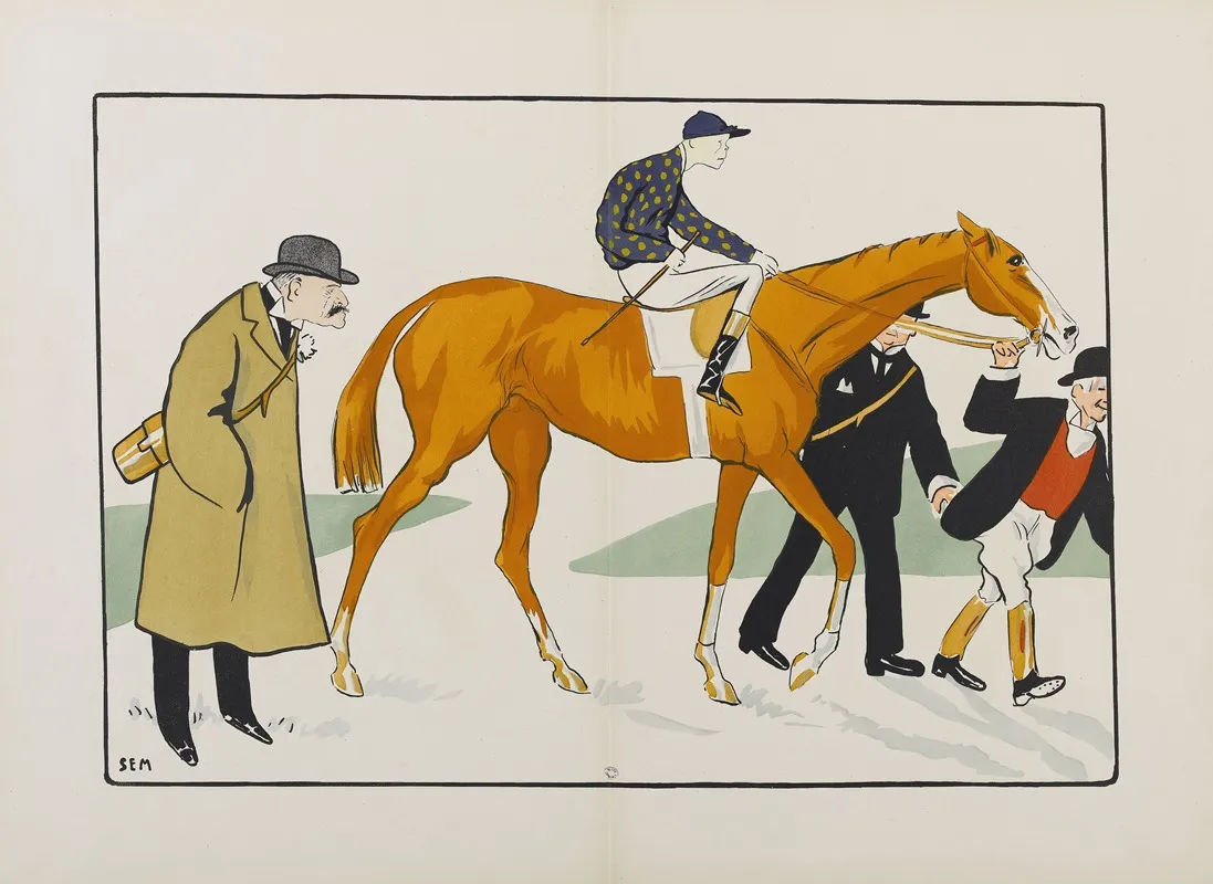 Maurice Ephrussi Le Jockey Rigby Et Lentraineur Carter