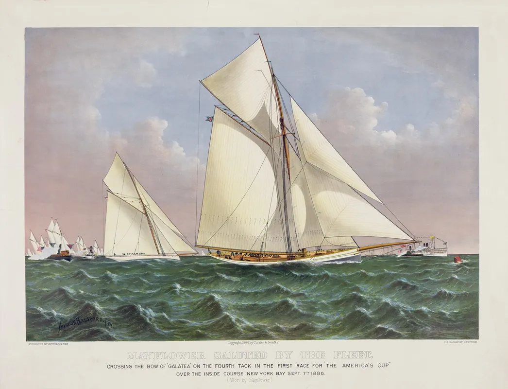Mayflower Saluted By The Fleet