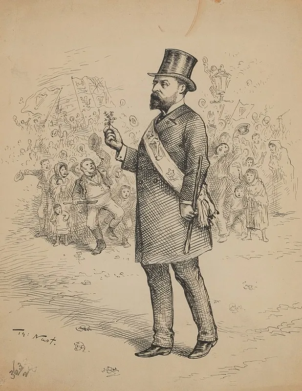 Mayor With Angry Mob by Thomas Nast - Canvas Print