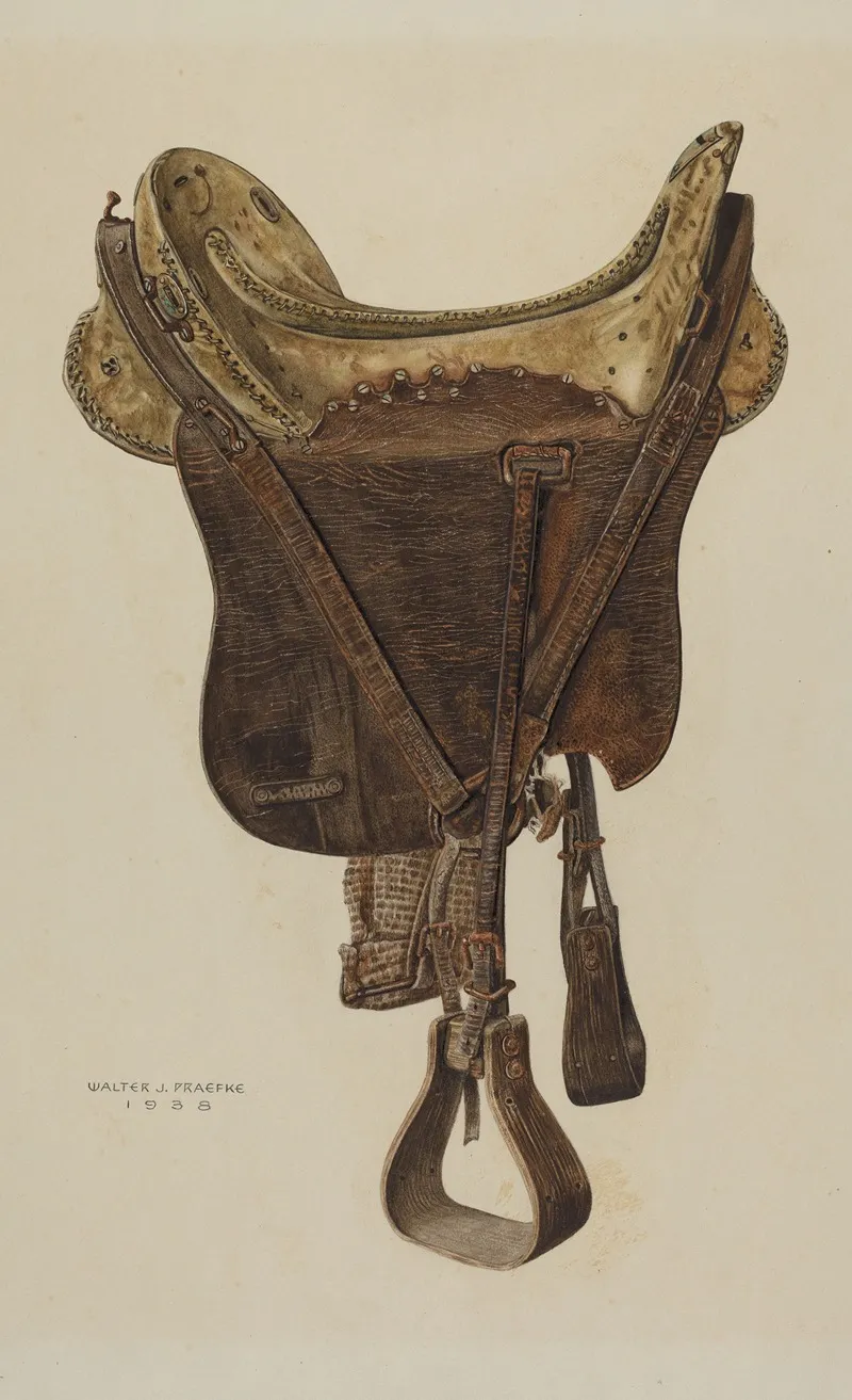 Mclellan Saddle by Walter Praefke - Canvas Print