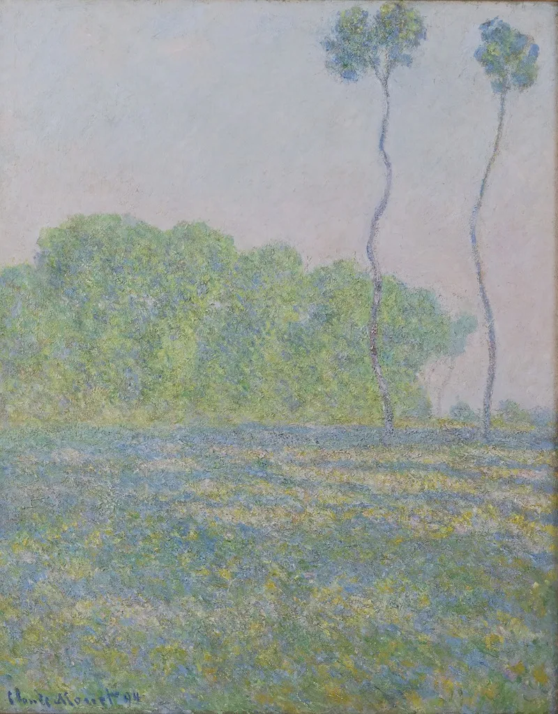 Meadow At Giverny by Claude Monet - Canvas Print