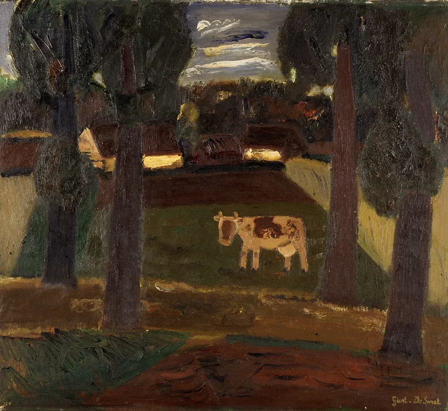 Meadows And A Farmhouse by Gustave De Smet - Canvas Print