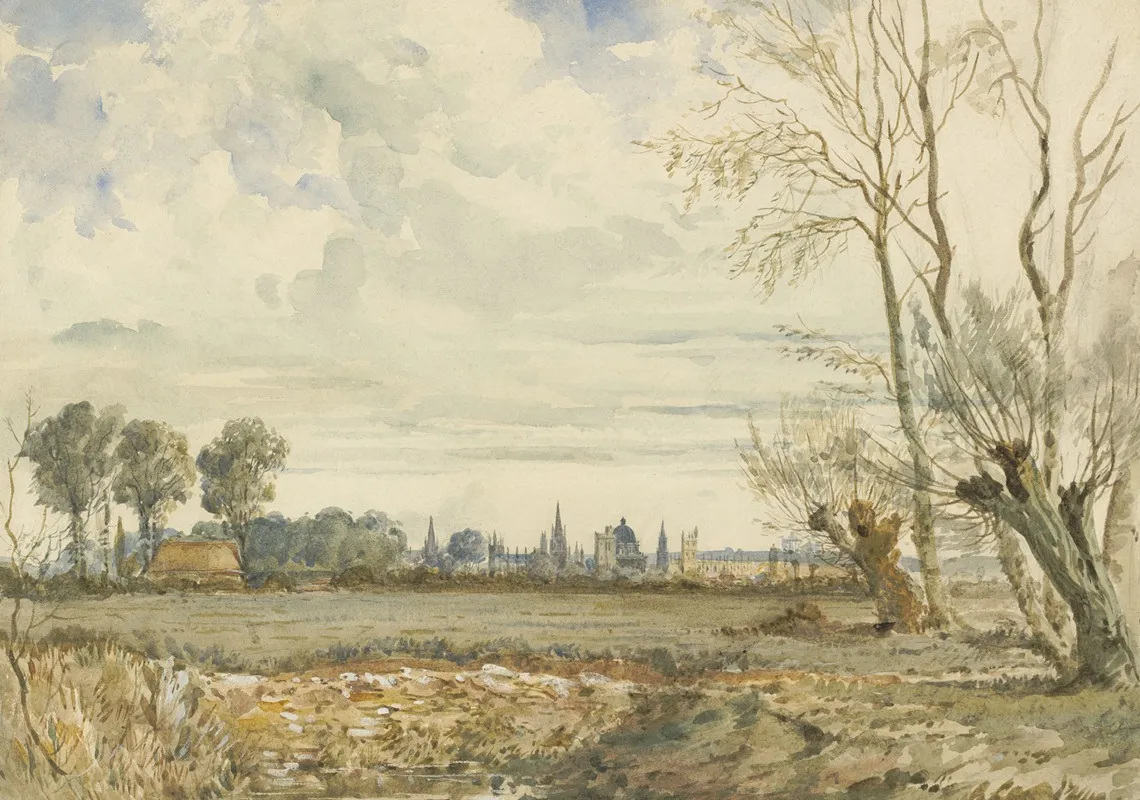 Meadows With A Distant View Of Oxford by Thomas Shotter Boys - Canvas Print