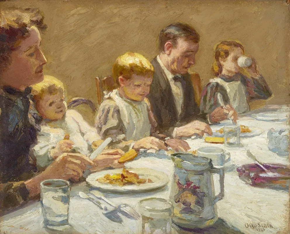 Mealtime by Otto Stark - Canvas Print