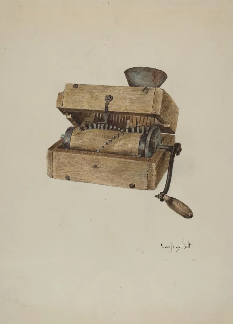 Meat Grinder by Geoffrey Holt - Canvas Print