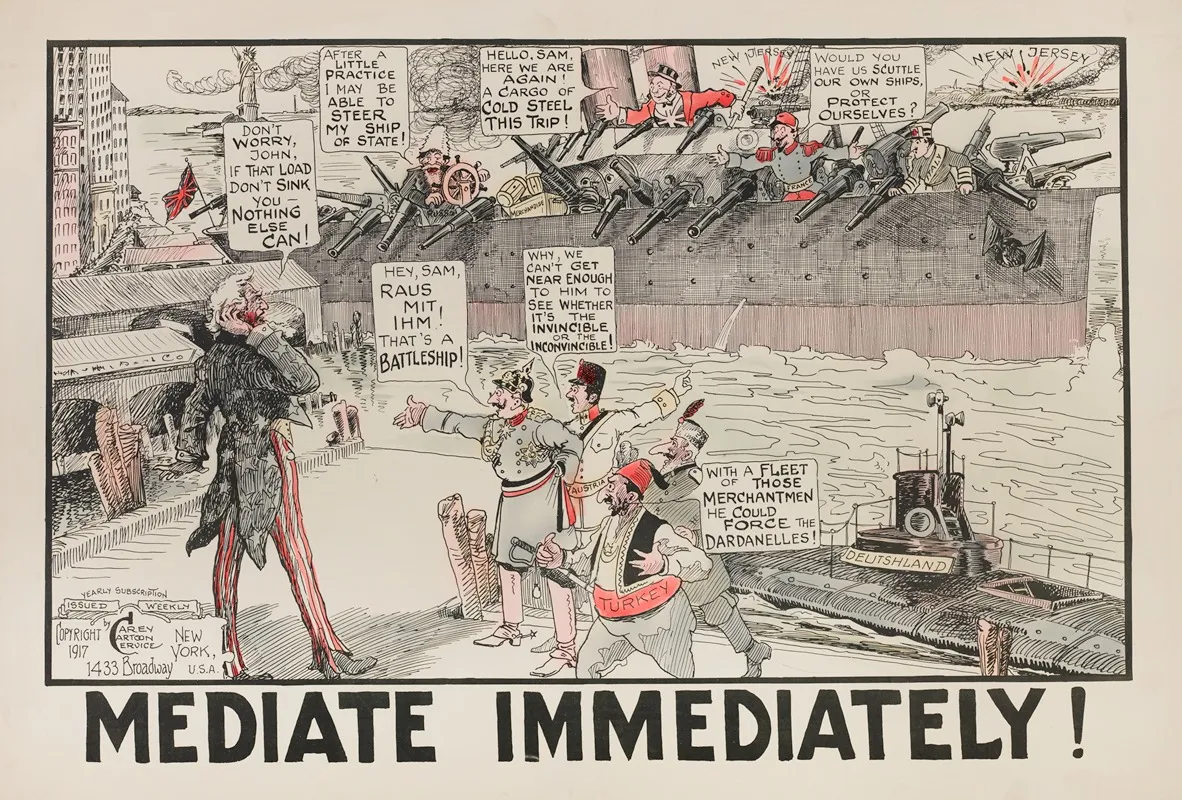 Mediate Immediately by Carey Cartoon Service - Canvas Print