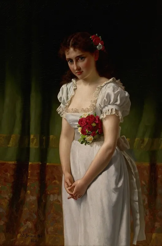 Meditation 14 by John George Brown - Canvas Print