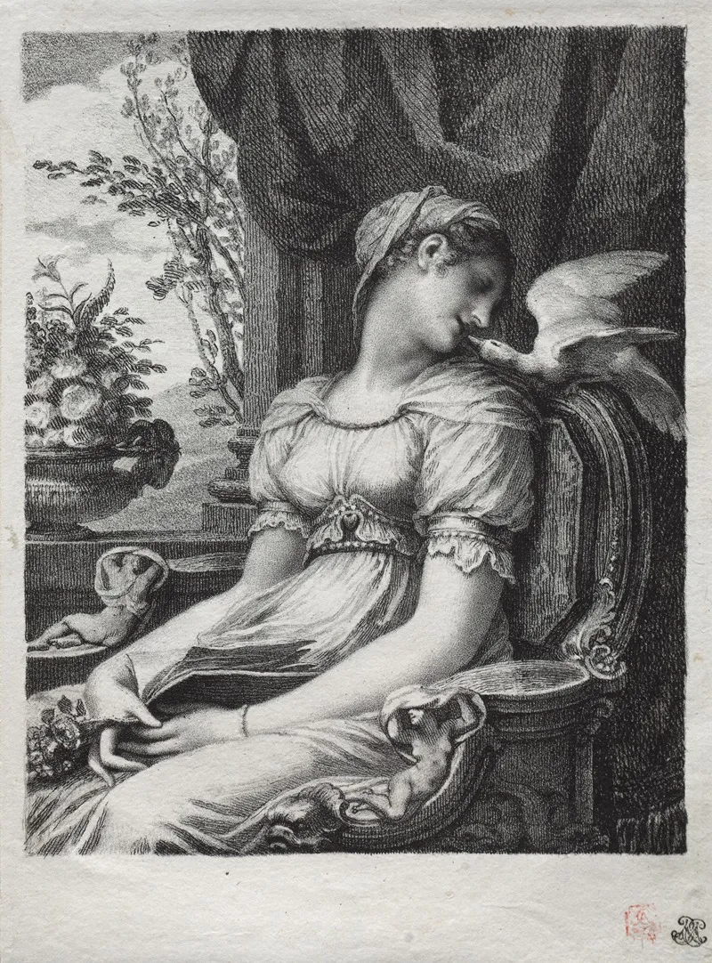 Meditation 21 by Pierre-Paul Prud'hon - Canvas Print