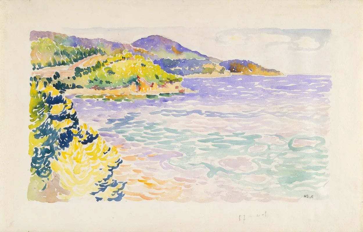 Meeresbucht Sudfrankreich by Henri-Edmond Cross - Canvas Print