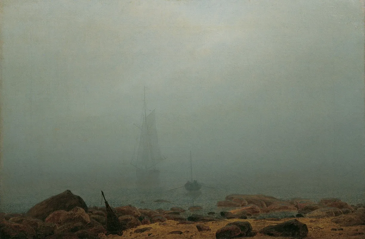 Meeresstrand Im Nebel by Caspar David Friedrich - Canvas Print
