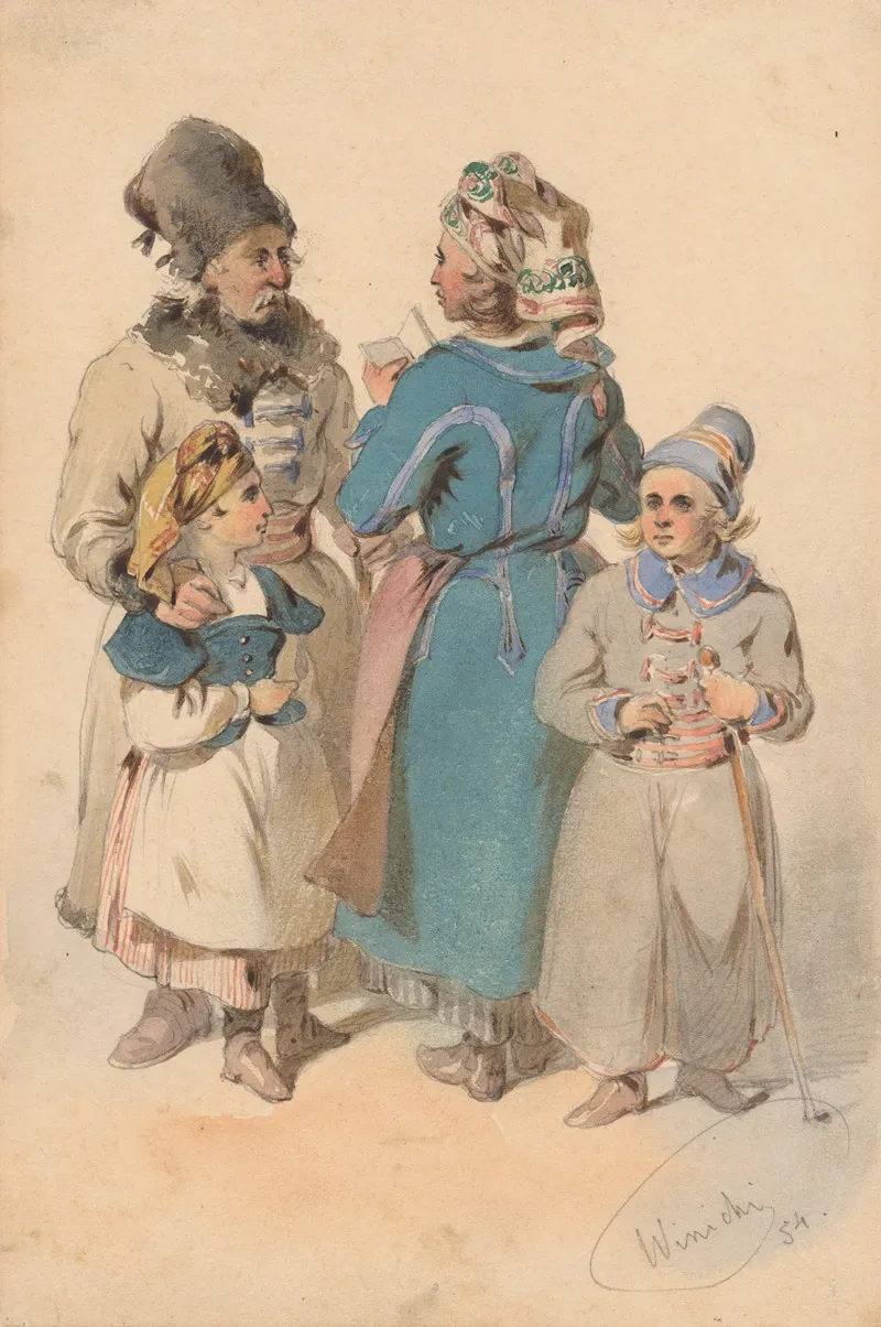 Meeting by Friedrich Carl von Scheidlin - Canvas Print