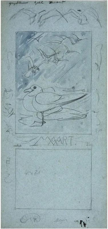 Meeuwen Maart by Theo van Hoytema - Canvas Print