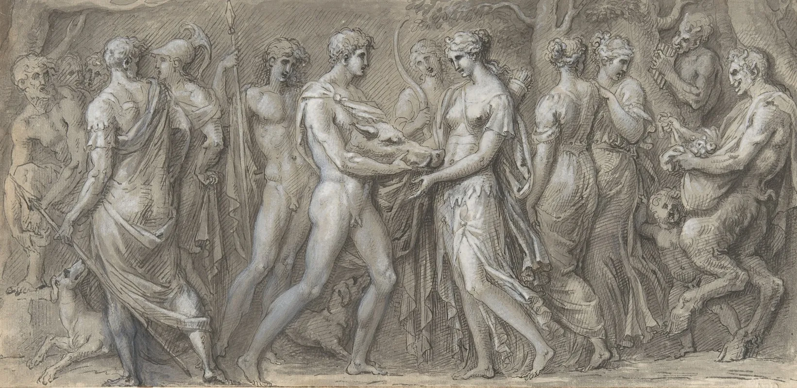 Meleager Presents To Atalanta The Head Of The Calydonian Boar by Guillaume Boichot - Canvas Print