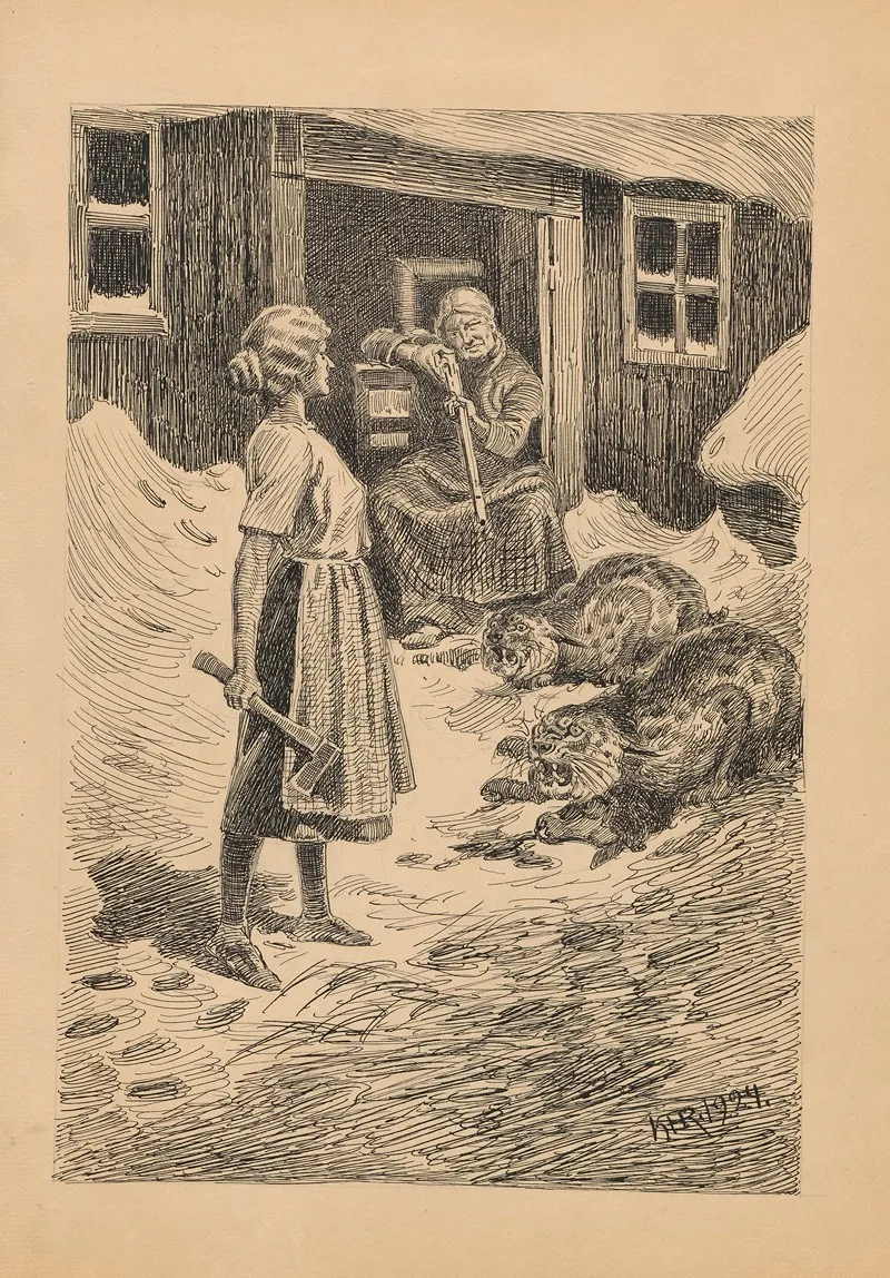 Melindy Og Losserne by Karl Hansen Reistrup - Canvas Print