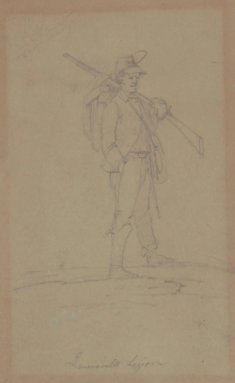 Member Of The 6th Ky Louisville Legion Near Stone River Murfreesboro Nov 6 1862 by Adolph Metzner - Canvas Print