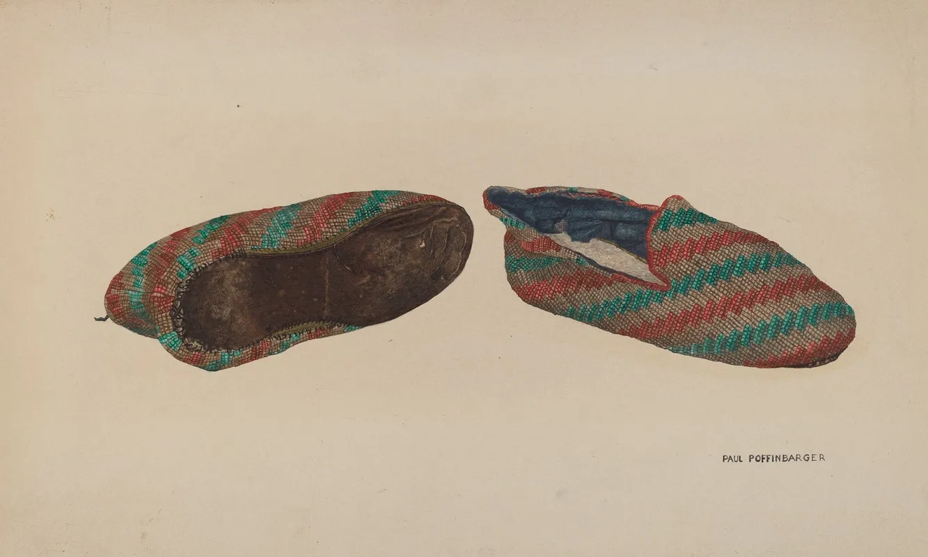 Mens Bedroom Slippers by Paul Poffinbarger - Canvas Print