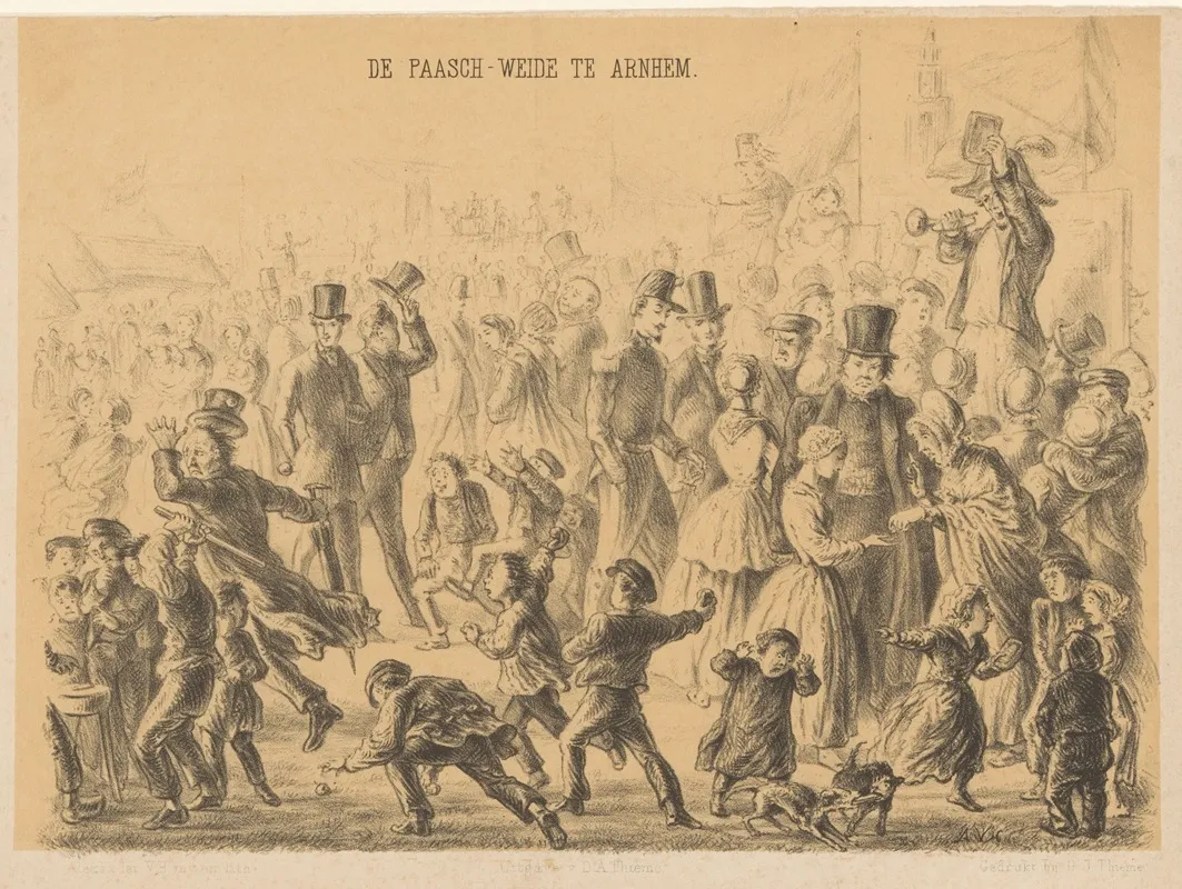 Mensen Op De Paasweide Te Arnhem